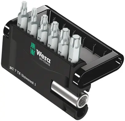 Wera 056294 6-dílná sada bitů TORX Mini-Check TX s držákem 893/4/1 K (W05056294001)