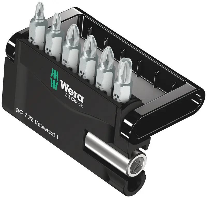 Wera 056296 6-dílná sada křížových bitů Mini-Check PZ s držákem 893/4/1 K (W05056296001)