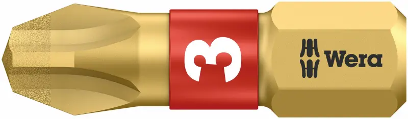 Wera 056404 Bit PH 3 - 851/1 BDC. Šroubovací bit 1/4 Hex, 25 mm pro křížové šrouby Phillips (W05056404001)