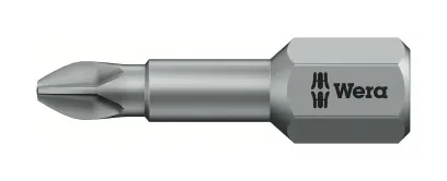 Wera 056505 Bit PH 1 – 851/1 TZ. Šroubovací bit 1/4 Hex, 25 mm pro křížové šrouby Phillips (W05056505001)