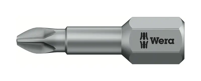 Wera 056505 Bit PH 1 – 851/1 TZ. Šroubovací bit 1/4 Hex, 25 mm pro křížové šrouby Phillips (W05056505001)