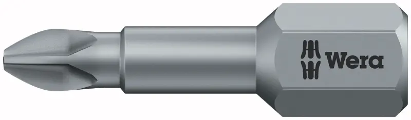 Wera 056505 Bit PH 1 - 851/1 TZ. Šroubovací bit 1/4 Hex, 25 mm pro křížové šrouby Phillips (W05056505001)