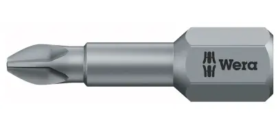 Wera 056505 Bit PH 1 - 851/1 TZ. Šroubovací bit 1/4 Hex, 25 mm pro křížové šrouby Phillips (W05056505001)