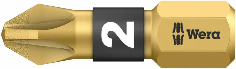 Wera 056702 Bit PZ 2 - 855/1 BDC. Šroubovací bit 1/4 Hex, 25 mm pro křížové šrouby Pozidriv (W05056702001)