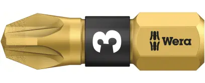 Wera 056704 Bit PZ 3 – 855/1 BDC. Šroubovací bit 1/4 Hex, 25 mm pro křížové šrouby Pozidriv (W05056704001)
