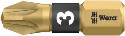 Wera 056704 Bit PZ 3 - 855/1 BDC. Šroubovací bit 1/4 Hex, 25 mm pro křížové šrouby Pozidriv (W05056704001)