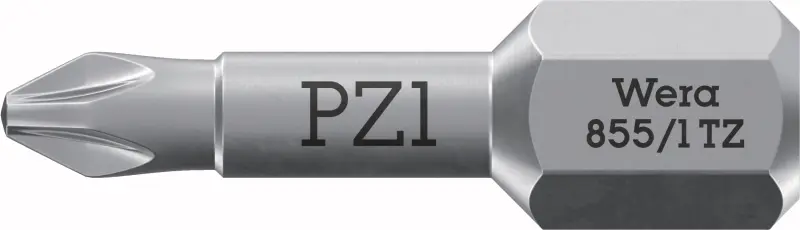 Wera 056810 Šroubovací bit 1/4" Hex PZ 1 x 25 mm, typ 855/1 TZ pro křížové šrouby Pozidriv (W05056810001)