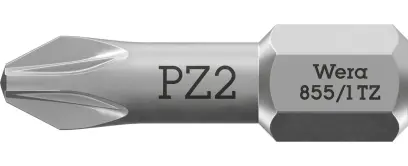Wera 056815 Šroubovací bit 1/4" Hex PZ 2 x 25 mm, typ 855/1 TZ pro křížové šrouby Pozidriv (W05056815001)