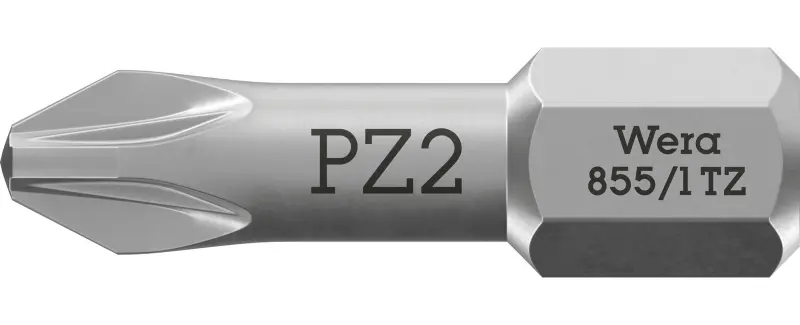 Wera 056815 Šroubovací bit 1/4" Hex PZ 2 x 25 mm, typ 855/1 TZ pro křížové šrouby Pozidriv (W05056815001)