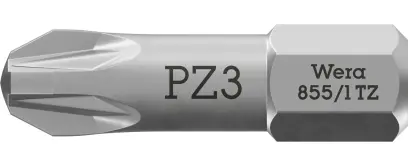 Wera 056825 Šroubovací bit 1/4" Hex PZ 3 x 25 mm, typ 855/1 TZ pro křížové šrouby Pozidriv (W05056825001)