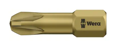 Wera 056925 Bit PZ 3 – 855/1 TH. Šroubovací bit 1/4 Hex, 25 mm pro křížové šrouby Pozidriv (W05056925001)
