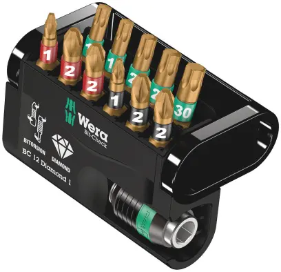 Wera 057421 Bity Bit-Check 12 Diamond 1 s držákem 889/4/1 K (Sada 12 dílů) (W05057421001)