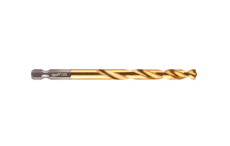 Vrták do kovu Milwaukee Shockwave HSS-G TiN Red Hex pr. 7 mm (MI48894717)