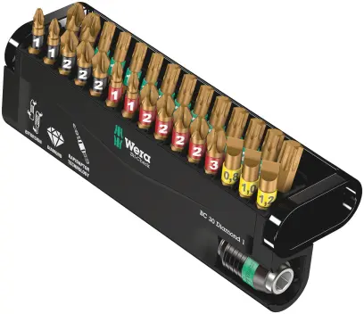 Wera 057431 Bity Bit-Check 30 Diamond 1 s držákem 889/4/1 K (Sada 30 dílů) (W05057431001)