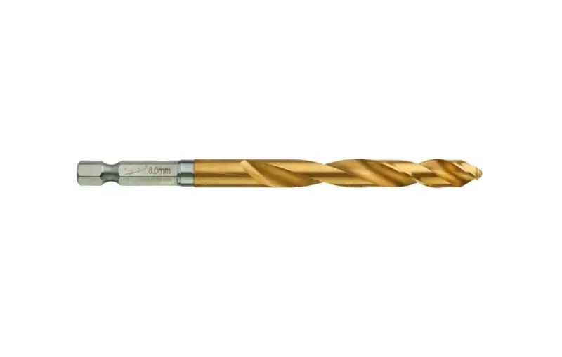Vrták do kovu Milwaukee Shockwave HSS-G TiN Red Hex pr. 8 mm (MI48894719)