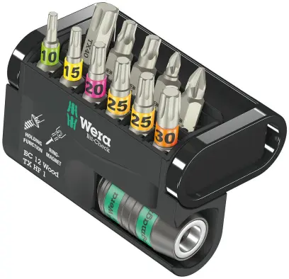Wera 057435 Šroubovací bity 1/4" Bit-Check 12 Wood TX HF 1 (Sada 12 dílů) (W05057435001)