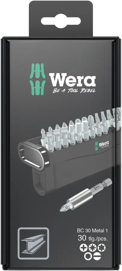 Wera 057440 Šroubovací bity 1/4" Bit-Check 30 Metal 1 SB (Sada 30 dílů) (W05057440001)