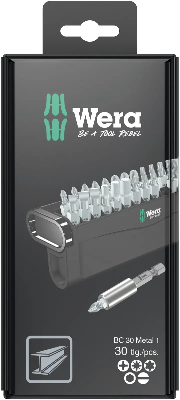 Wera 057440 Šroubovací bity 1/4" Bit-Check 30 Metal 1 SB (Sada 30 dílů) (W05057440001)