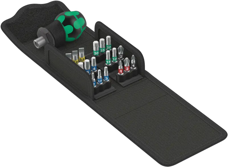 Wera 057471 Šroubovací bity s rukojetí Kraftform Kompakt Stubby 1 (Sada 19 dílů) (W05057471001)