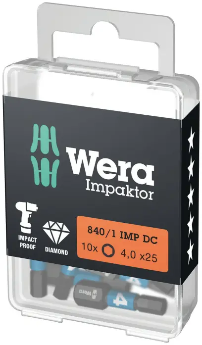 Wera 057604 Bit 1/4" inbus 4 mm 840/1 IMP DC Impaktor (W05057604001)
