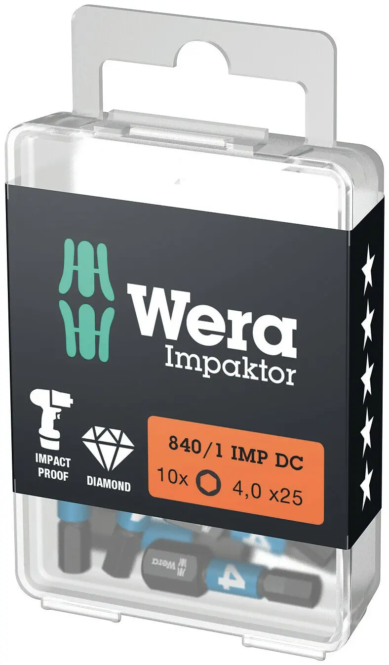 Wera 057604 Bit 1/4" inbus 4 mm 840/1 IMP DC Impaktor (W05057604001)