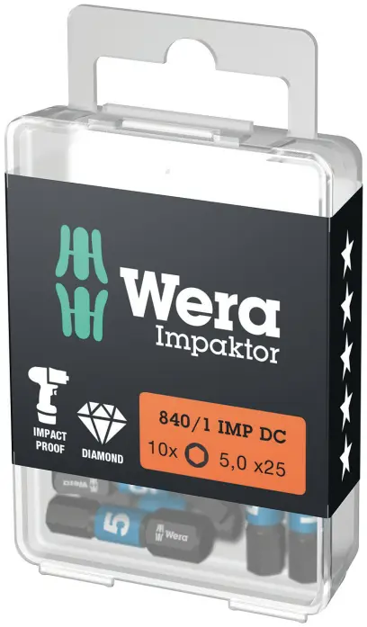 Wera 057605 Bit 1/4" Hex 5 mm 840/1 IMP DC Impaktor (W05057605001)