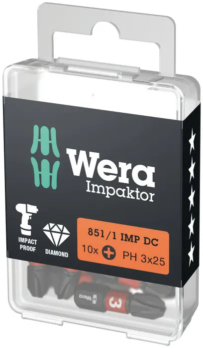 Wera 057617 Bit 1/4" PH 3 typ 851/1 IMP DC Impaktor (W05057617001)