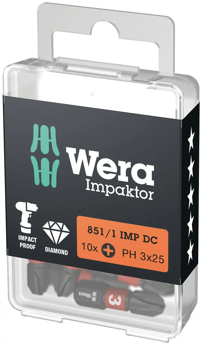 Wera 057617 Bit 1/4" PH 3 typ 851/1 IMP DC Impaktor (W05057617001)