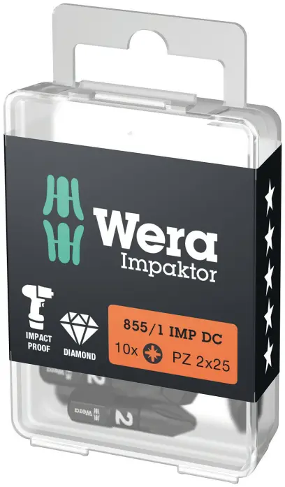 Wera 057621 Bit 1/4" PZ 2 typ 855/1 IMP DC Impaktor (W05057621001)