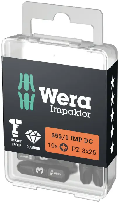 Wera 057622 Bit 1/4" PZ 3 typ 855/1 IMP DC Impaktor (W05057622001)