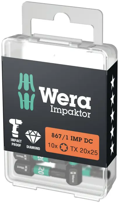 Wera 057624 Bit 1/4" Torx TX 20 typ 867/1 IMP DC Impaktor (W05057624001)