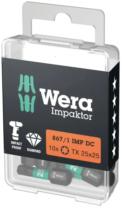 Wera 057625 Bit 1/4" Torx TX 25 typ 867/1 IMP DC Impaktor (W05057625001)