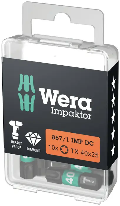 Wera 057627 Bit 1/4" Torx TX 40 typ 867/1 IMP DC Impaktor (W05057627001)