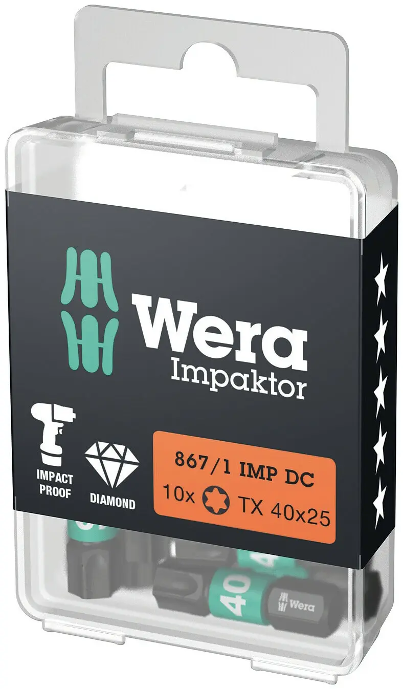 Wera 057627 Bit 1/4" Torx TX 40 typ 867/1 IMP DC Impaktor (W05057627001)