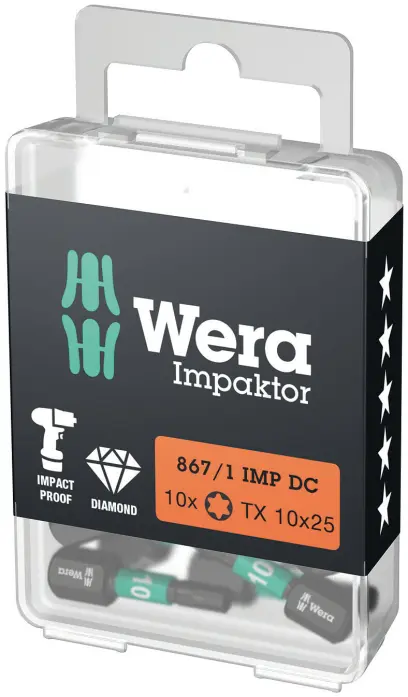 Wera 057628 Bit 1/4" Torx TX 10 typ 867/1 IMP DC Impaktor (W05057628001)