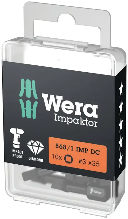 Wera 057632 Bit 1/4" pro vnitřní čtyřhran # 3 typ 868/1 IMP DC Impaktor (W05057632001)