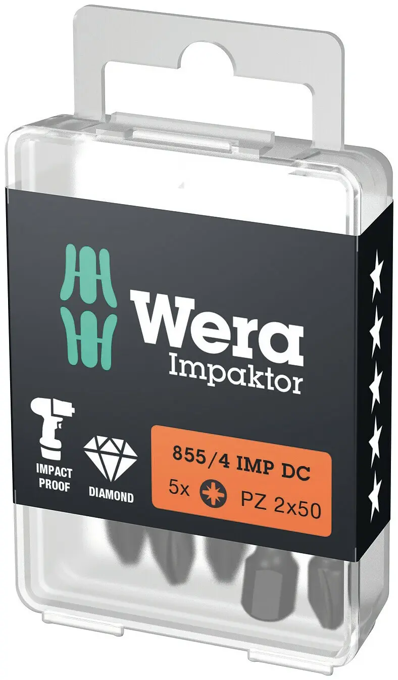 Wera 057661 Bit 1/4" PZ 2 x 50 mm typ 855/4 IMP DC Impaktor (W05057661001)