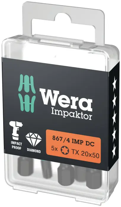 Wera 057664 Bit 1/4" Torx TX 20x50 typ 867/4 IMP DC Impaktor (W05057664001)