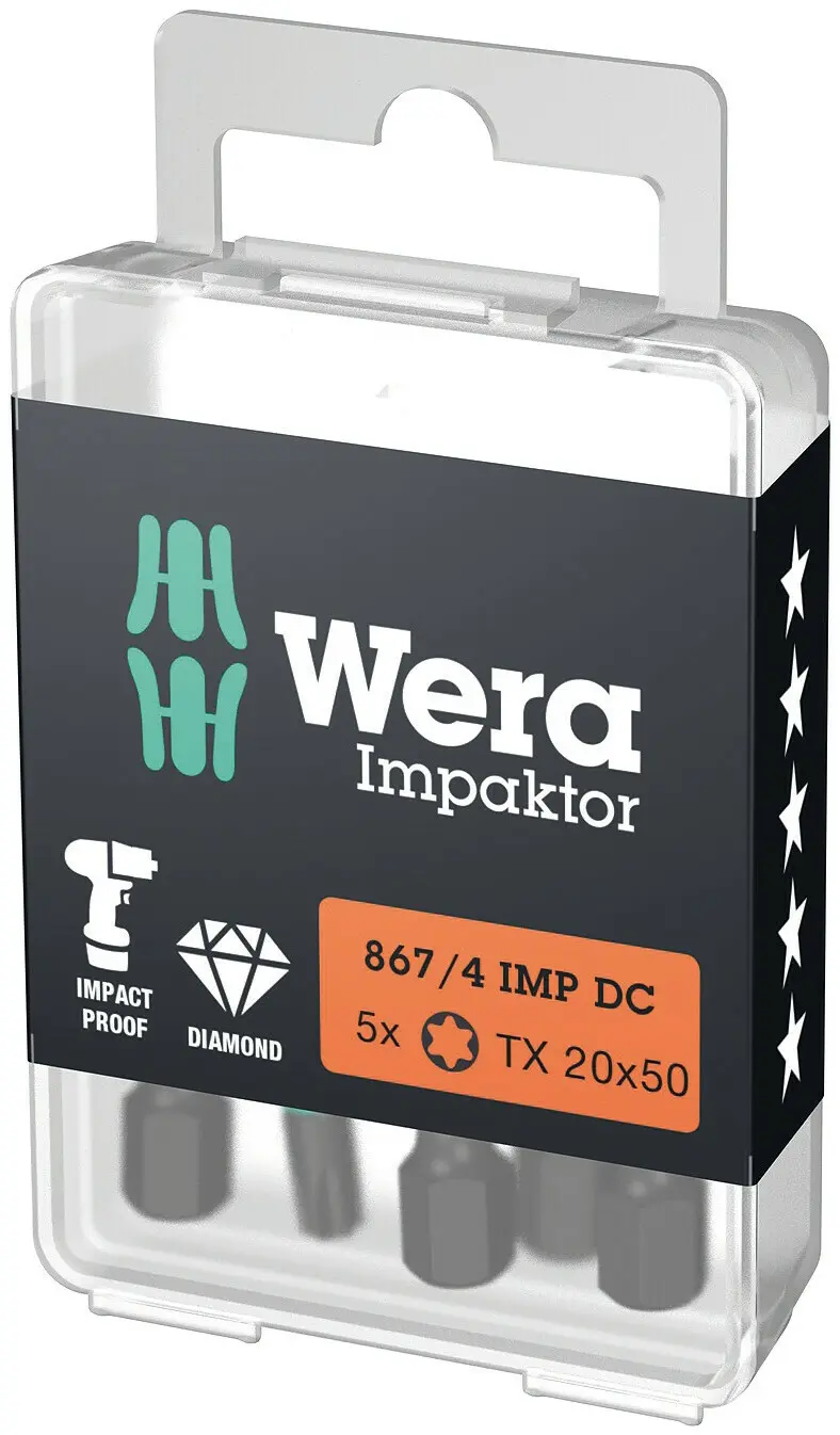 Wera 057664 Bit 1/4" Torx TX 20x50 typ 867/4 IMP DC Impaktor (W05057664001)