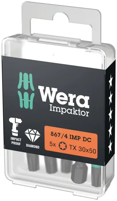 Wera 057666 Bit 1/4" Torx TX 30x50 typ 867/4 IMP DC Impaktor (W05057666001)