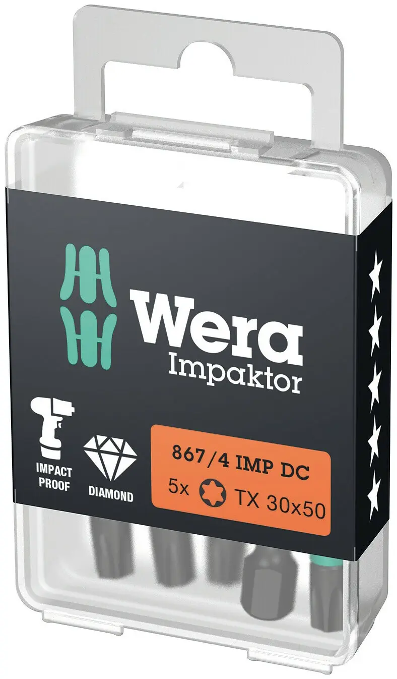 Wera 057666 Bit 1/4" Torx TX 30x50 typ 867/4 IMP DC Impaktor (W05057666001)