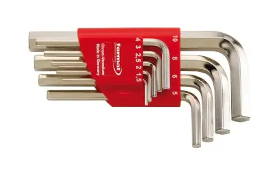 Zástrčné šestihranné klíče (inbus) 1,5-10x mm 9 ks. FORMAT