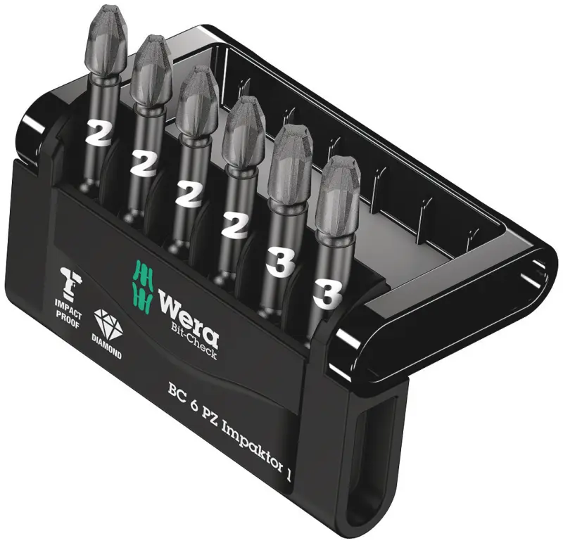 Wera 057692 Sada bitů Bit-Check 6 PZ Impaktor 1 (6 dílů PZ) (W05057692001)