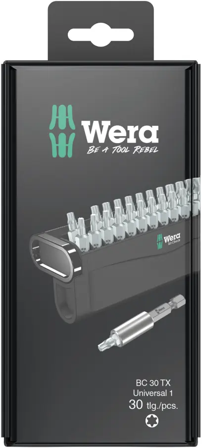 Wera 057900 Šroubovací bity 1/4" Bit-Check 30 TX Universal 1 SB (Sada 30 dílů) (W05057900001)