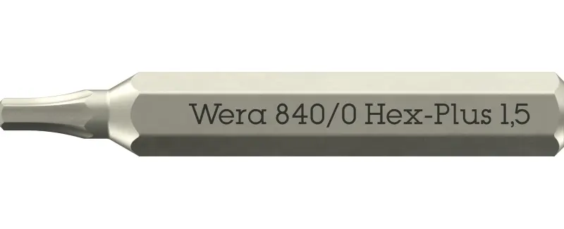 Wera 058110 Šroubovací bit 840/0 Micro Hex-Plus 1,5 mm na šrouby s vnitřním šestihranem (W05058110001)
