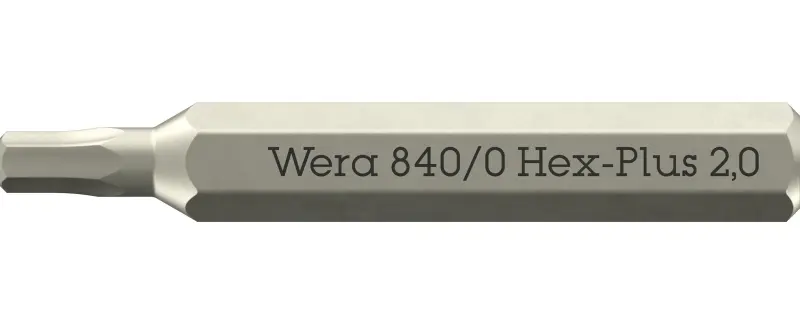 Wera 058111 Šroubovací bit 840/0 Micro Hex-Plus 2,0 mm na šrouby s vnitřním šestihranem (W05058111001)