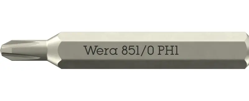Wera 058122 Šroubovací bit 851/0 Micro PH 1 na šrouby s křížovou drážkou (W05058122001)