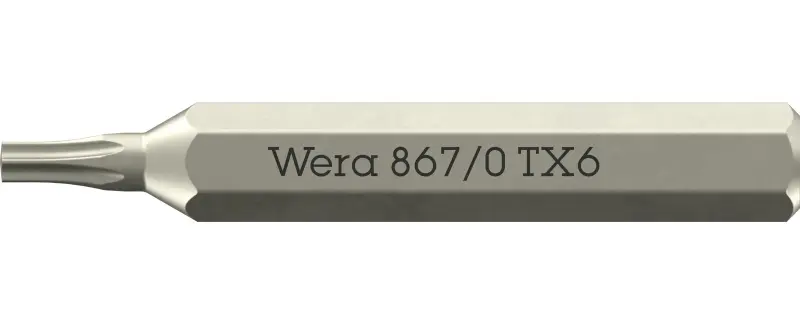 Wera 058131 Šroubovací bit 867/0 Micro TX 6 na šrouby TORX (W05058131001)