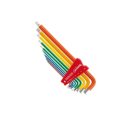 Zástrčné šestihranné klíče (inbus) lakované, kulová hlava 1,5-10x mm FORMAT