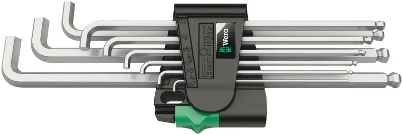 Wera 073594 Sada šestihranných klíčů inbus 950/9 Hex-Plus 4, chromovaná (9 ks) (W05073594001)
